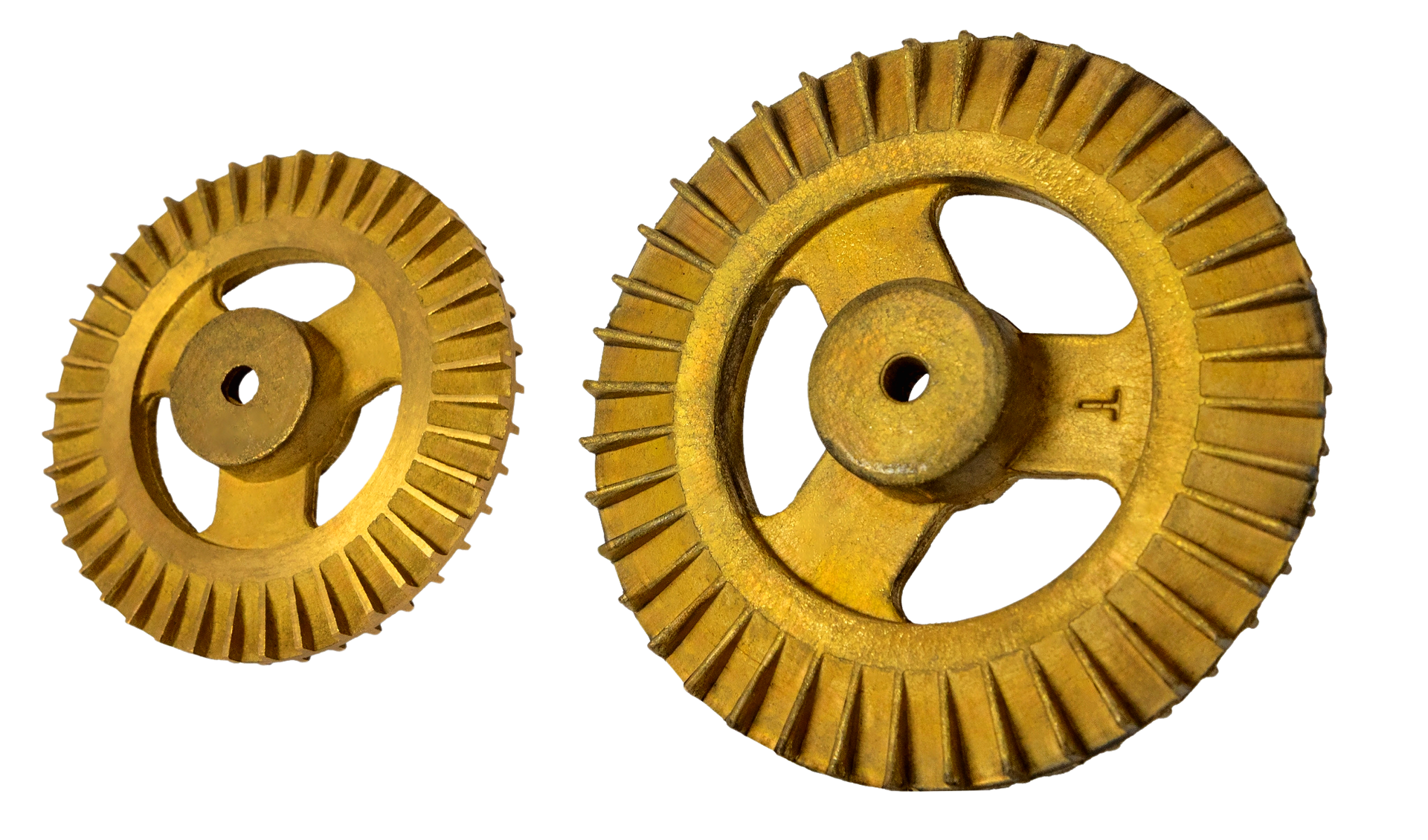 黃銅壓鑄葉輪與齒輪零件 Brass die-cast impeller and gear parts
